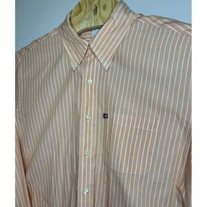 Brooks‎ Brothers Slim Fit Mens Long Sleeve Button Down Shirt Striped Logo Tag XL